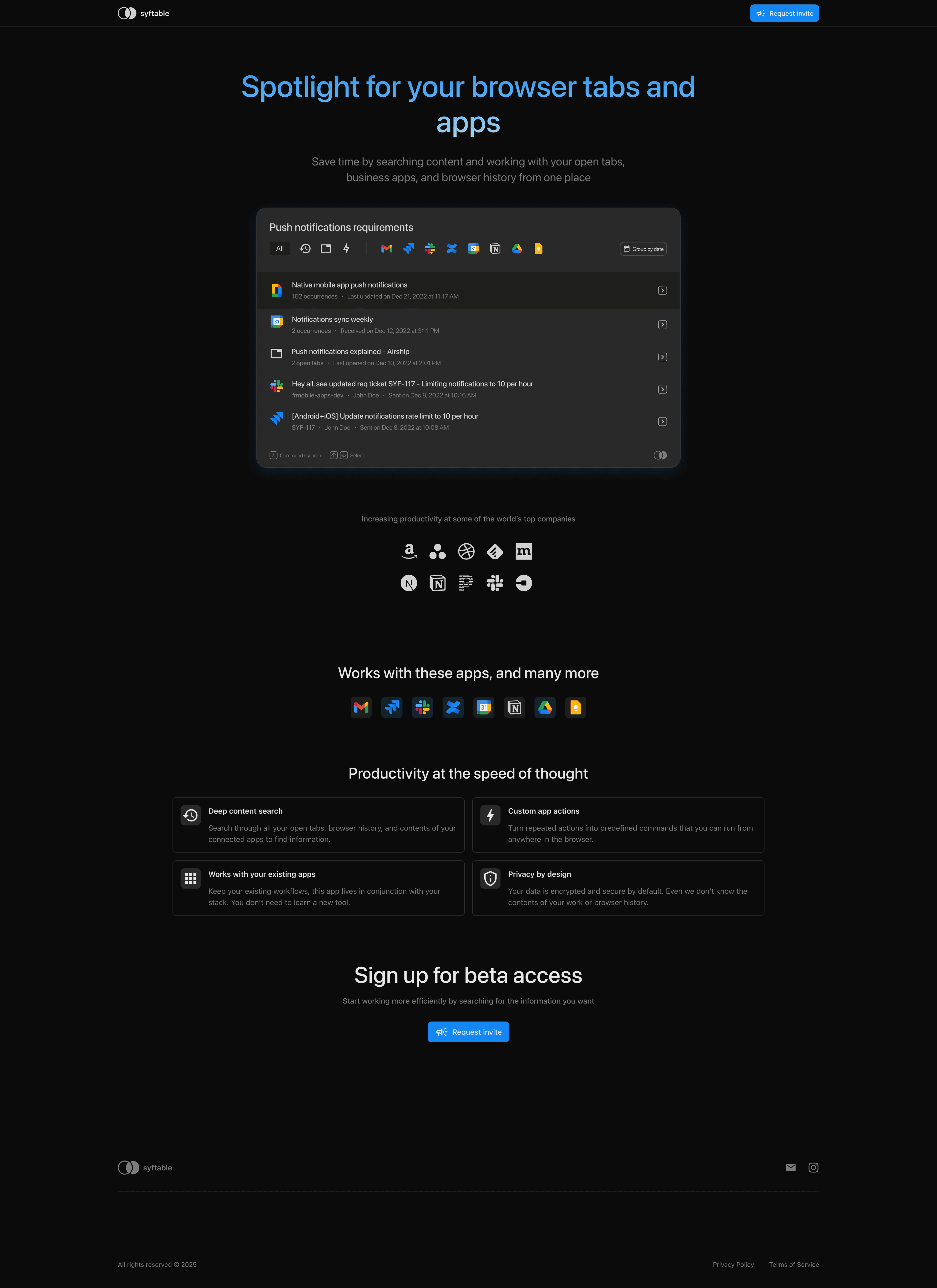 Syftable website v1